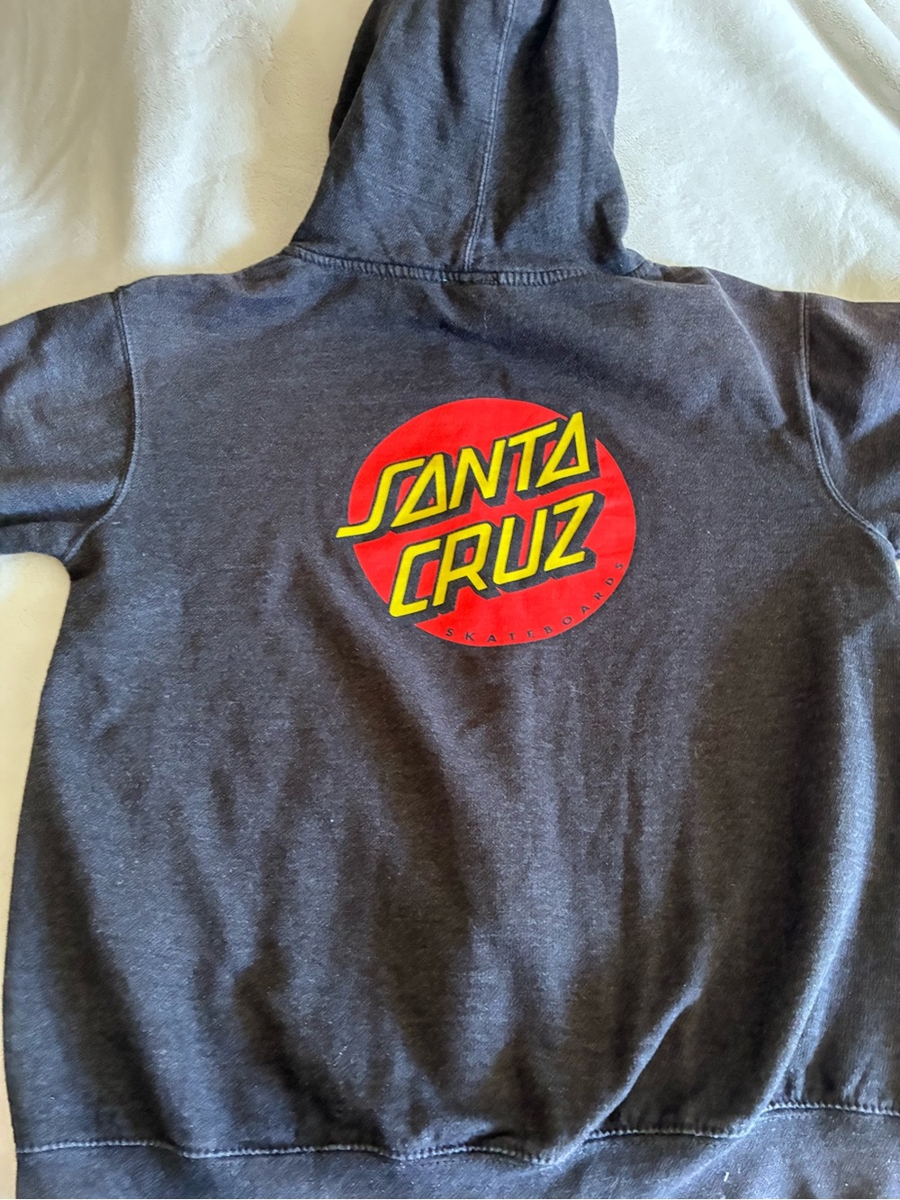 Santa Cruz Skateboards Dark Gray Pullover Hoodie with Red & Yellow Logo